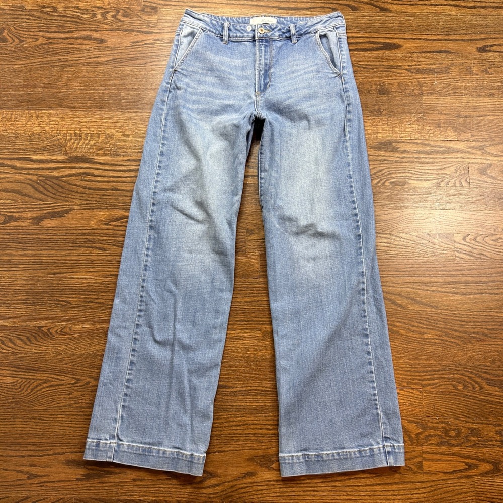 KanCan High Rise Wide Leg Jeans Womens Juniors 11 | 29 Medium Wash Blue Denim